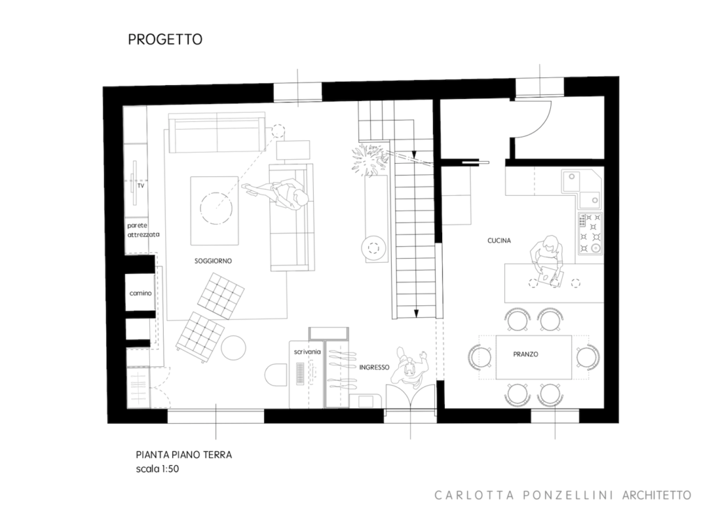 Progetto Libreria interior Design Bologna