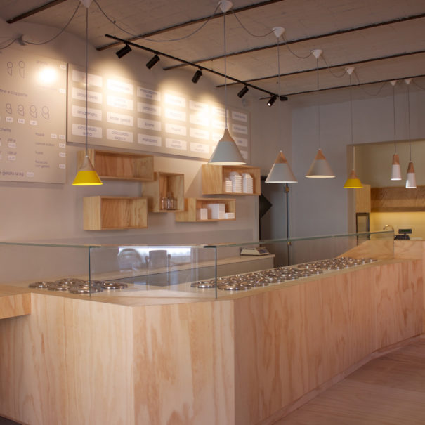 progetto interior design gelateria pilucco bologna